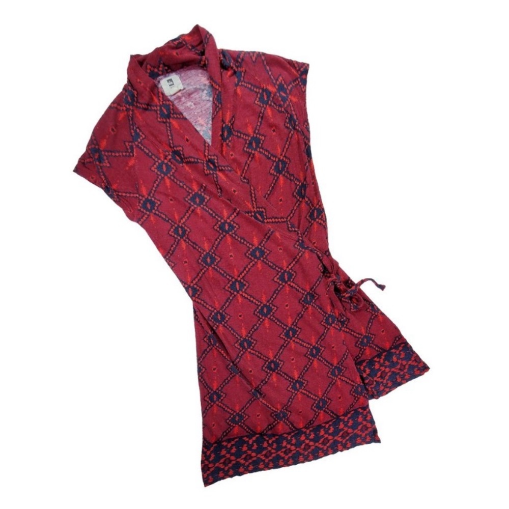Quicksilver Red and Navy Print Dress